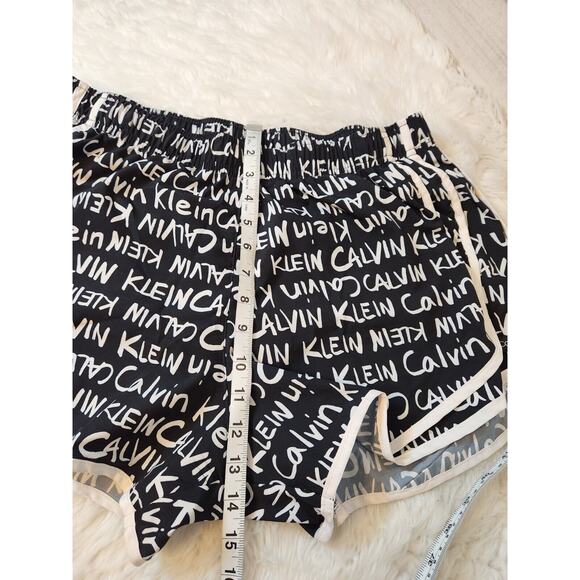CK Calvin Klein Women's‎ Black & White Print Running Short Size L - Picture 6 of 7